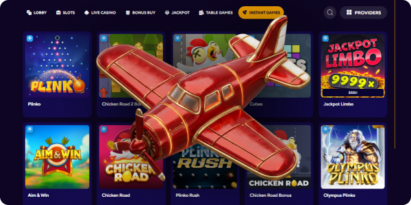 You can play crash games at Dazard Casino