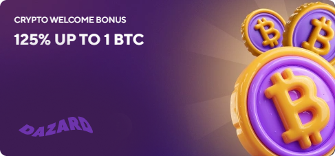 Crypto welcome bonus at Dazard online Casino