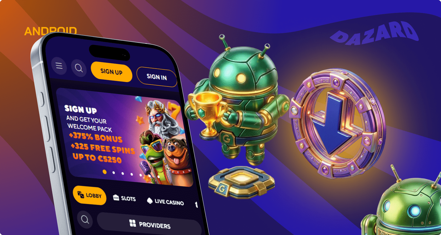 Install the Dazard Casino mobile app on Android