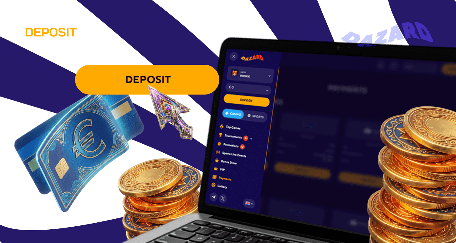 Quickly and easily replenish your balance at Dazard Casino