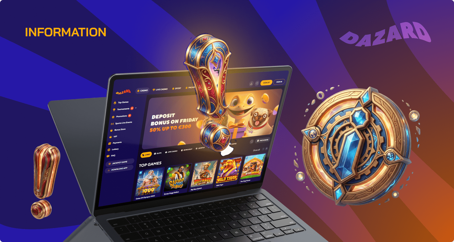 Find out important details about Dazard online Casino