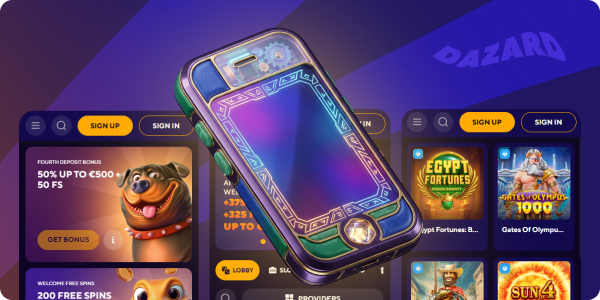 Dazard online casino gives you the opportunity to download a mobile application