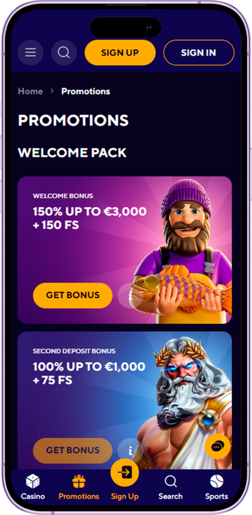 Bonuses and promotions in the Dazard Casino app