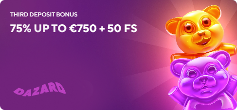 Third Deposit Bonus at Dazard online Casino